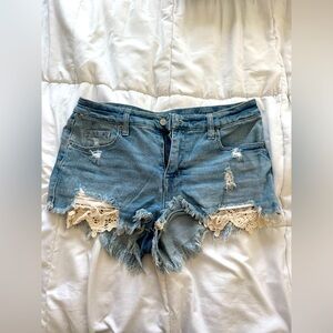 High Rise Jean Shorts